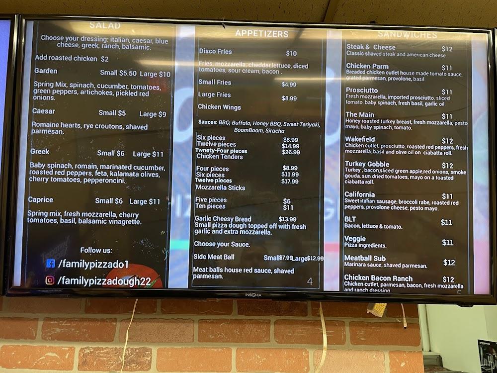 Family Pizza Dough Menu image 1